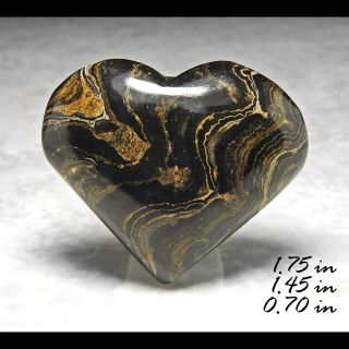 Stromatolite (fossil Algae) Heart Carving Minerals Gems - Min