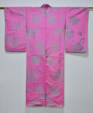 Japanese Silk Antique Kimono / Omeshi / Rare Color / Silk Fabric /289