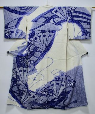 Japanese Kimono Silk Houmongi / Gorgeous Full Shibori / Silk Fabric /274