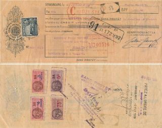 France 1939,  French Revenues & Malta Stamp As Revenue On Bill Of Exchange A937