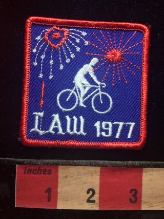 Vtg 1977 Fireworks 4th Of July Bicycle Patch Law League American Wheelmen 71o