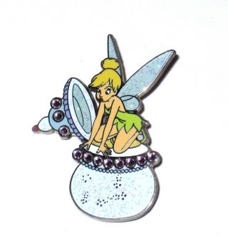 Disney Pin✿tinker Bell Tink Glitter Jewel Inkwell Dlrp Rare Playful Pixie Fairy
