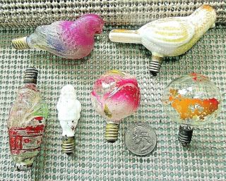 6 Vintage Figural Christmas Lights " Not " = C - 6==for Repair