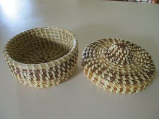 AUTHENTIC GULLAH CHARLESTON SWEETGRASS DOME BASKET WITH LID 2