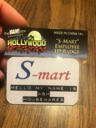 S - Mart Ash Employee Id Badge Army Of Darkness Vs Evil Dead Bam Box Exclusive