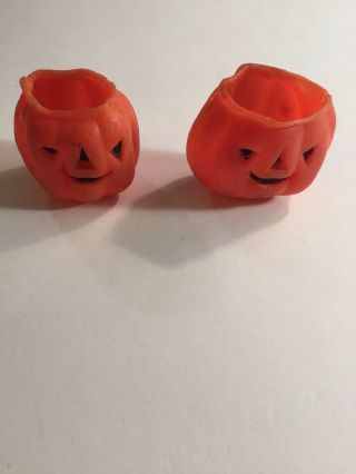 Vintage Halloween Candle/wax Candy Container/jack O Lantern