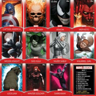 Topps Marvel Collect Marvel Legacy Wave 1 Full Set With Award 11 Cards Total