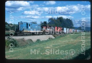 Slide B&m Boston & Maine Gp7 1571 & Cpr Rs3 & Cp Rail Rs18 Action 1973