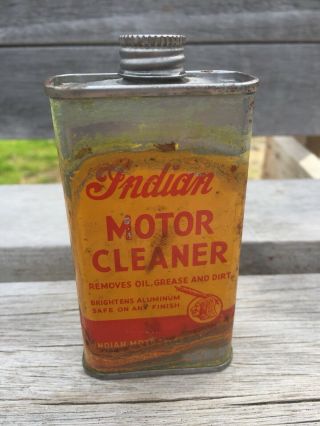 Vintage Indian Motorcycle Motor Cleaner 4 Oz.  Can Full