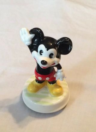 Vintage Schmid Walt Disney Mickey Mouse Ceramic Music Box Gift Collectible