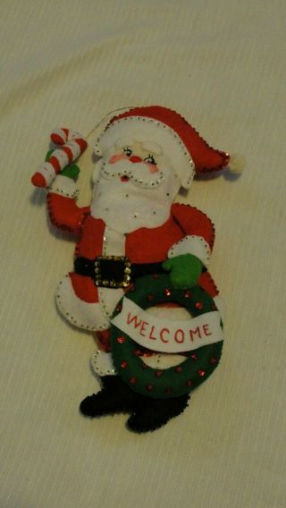 Vintage Hand Made? Felt & Sequined Santa