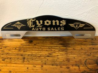 Desoto Plymouth License Plate Topper - Auto Car Vintage Gas Oil Sign