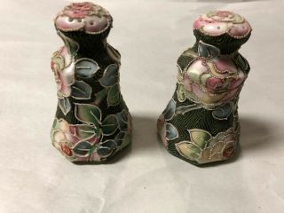 Vintage Oriental Chinese Japanese Porcelain Moriage Salt & Pepper Shakers