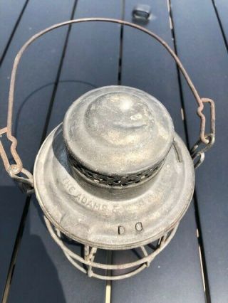 Antique The Adams & Westlake Railroad Kerosene Lantern Red Globe Glass 2