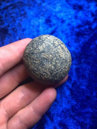 Granite Indian Artifact Game Ball 1 3/4” Diameter Indiana Artifact