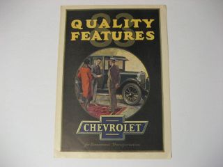 1926 Chevrolet Cars 83 Quality Features Brochure