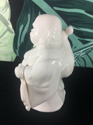 Vintage Asian White Buddha Statue Figurine Oriental Buddhism Decorama 8