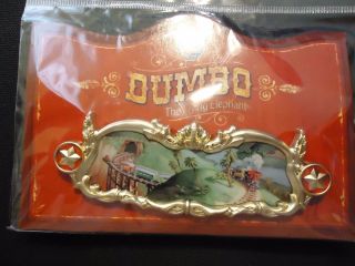 Disney Wdi Dumbo Story Panel 1 Casey Jr.  Coming 3 " Wide Pin Le 200 On Card