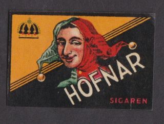 Ae Old Matchbox Label Holland Ccccc15 Cigar Hofnar Man