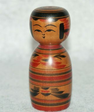 3.  5 " Vintage Japanese Traditional Yajiro Kokeshi Created By Sato Minao