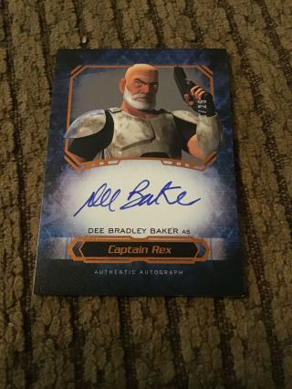 2016 Topps Star Wars Masterwork Dee Baker As Captain Rex Canvas /25 Autograph