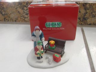 Christmas Village Accessories Lemax Feeding Birds Mother And Daughter Birds