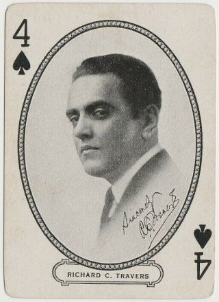 Richard C Travers 1916 Mj Moriarty Silent Film Star Playing Card