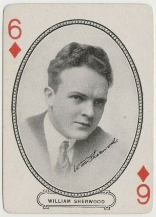 William Sherwood 1916 Mj Moriarty Silent Film Star Playing Card