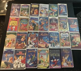 9 Disney BLACK DIAMOND VHS Tapes Plus 17 More Disney Titles In Description 4