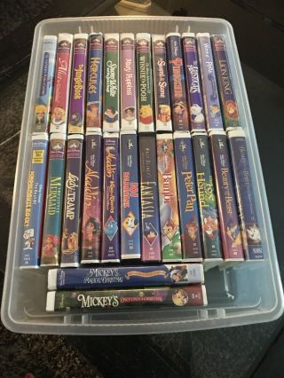 9 Disney BLACK DIAMOND VHS Tapes Plus 17 More Disney Titles In Description 5