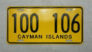Undated Cayman Islands Passenger License Plate -