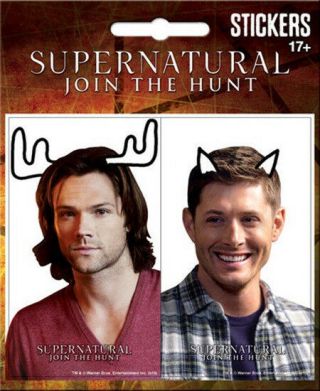 Supernatural Tv Series The Boys Moose And Squirrel Peel Off Sticker,