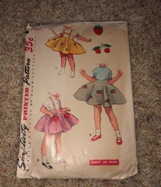 Vintage 1950’s Sewing Pattern 4953 Simplicity Girl 