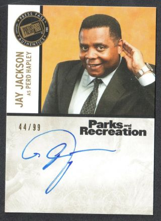 Parks And Recreation (press Pass) Autograph Card Jj Jay Jackson Perd (44/99)