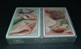 The Cape Shore Line Playing Cards,  Dbl Deck Seashell Pattern Complete