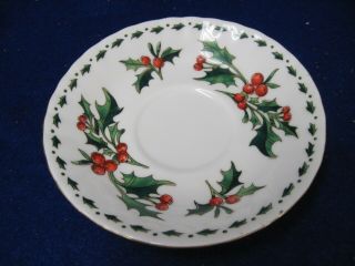 A Cup Of Christmas Tea Bone China Saucer Only By Tom Hegg 1992