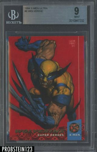 1994 Fleer Ultra X - Men 6 Wolverine Bgs 9