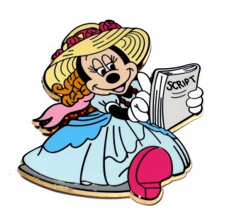 Le Disney Pin✿minnie Mouse Script Actress Gone With The Wind Southern Belle Hat
