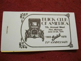 1978 Buick 75th Anniversary Book Of Tickets: Unsold And Scarce Flint,  Michigan
