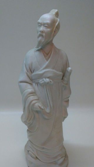 Vintage Chinese Figurine Old Wise Man Shiwan Ceramic Art Pottery