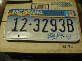 1995 95 Montana Mt License Plate Hill County Natural Sticker 12 - 3293b