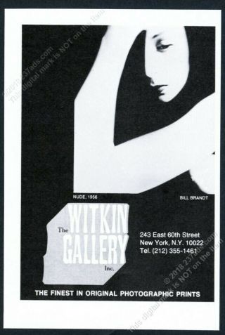 1973 Bill Brandt Nude Woman Photo Nyc Art Gallery Vintage Print Ad