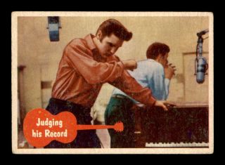 1956 Topps Elvis Presley 15 Judging His Record Vgex X1712616