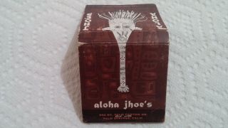 Old Vintage Tiki Matchbook Aloha Jhoe ' s Tiki Bar Palm Springs CA Unstruck 3