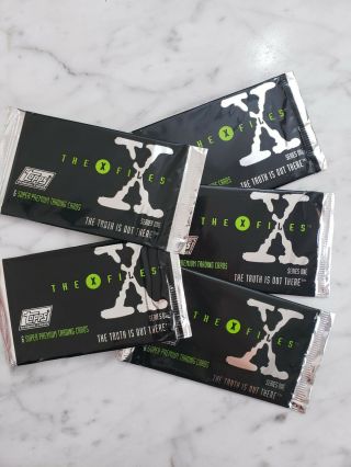 5x The X - Files Topps Trading Cards - Series One (5 Packs Of 6 Cards Each= 30ttl)