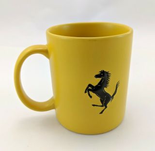 Ferrari Coffee Mug Cup Ferrari Store Exclusive Yellow W/ Raised Logo Tea