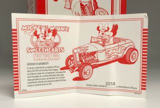 Mickey & Minnie Mouse Sweethearts 1932 Street Rod Car Limited Edition w/ Box 4