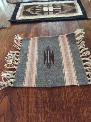Vintage Navajo Native American Indian Handwoven Rug/runner Mat Weaving 34 " X 19”