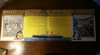 White Star Line Laurentic Art Deco Cruise Brochure 1932 Large Fold Out Scarce