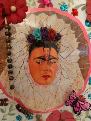 Frida Kahlo Craft Frame Mexican Folk Art 3D Diorama Shadow Box 13’X13’ 7